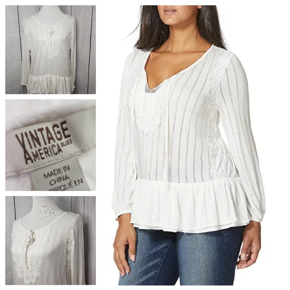 Vintage America Blues Natalie boho blouse